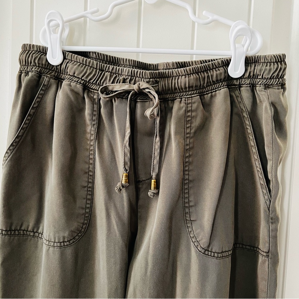 Thread & Supply size small olive green pull on joggers draw string elastic waist - Picture 4 of 12